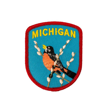 Michigan Robin Iron-On Patch