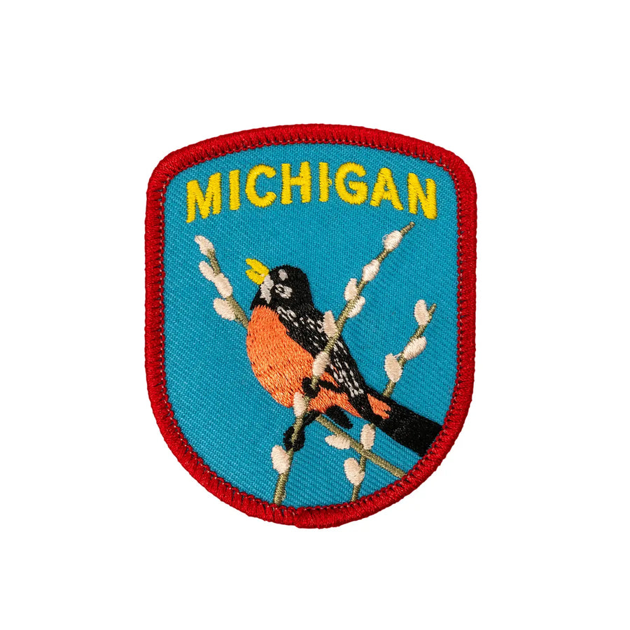 Michigan Robin Iron-On Patch
