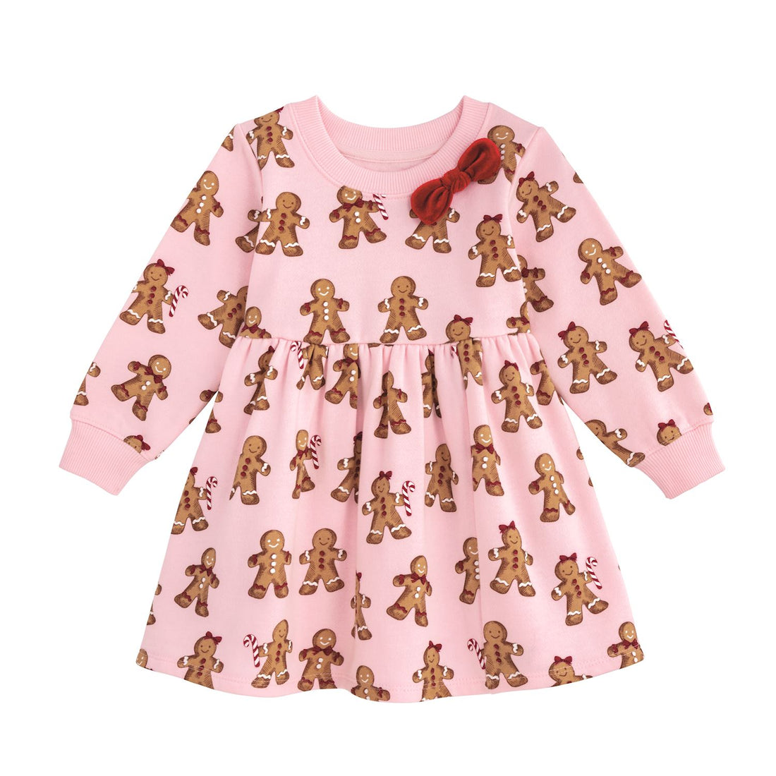 Pink Gingerbread Sweatshirt Dress