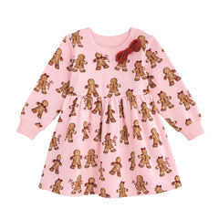 Pink Gingerbread Sweatshirt Dress