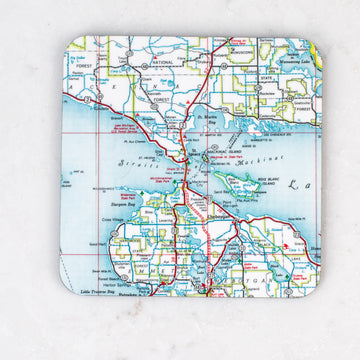 Mackinac Map Coasters