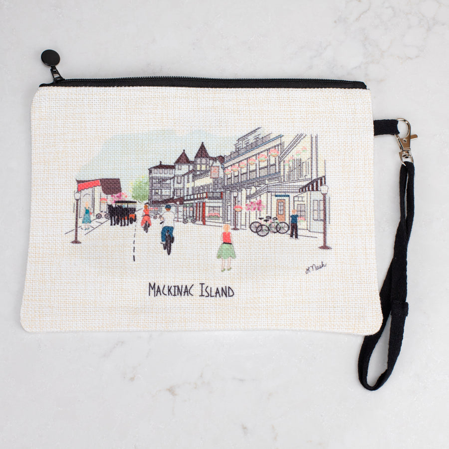 Mackinac Town Makeup Pouch