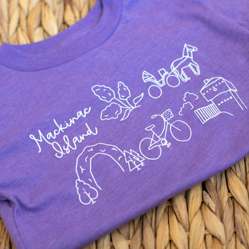 Purple Mackinac Icon Youth T-Shirt