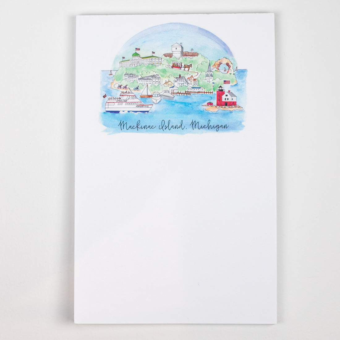 Mackinac Island Skyline Notepad