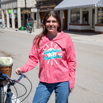 Sunshine & Mackinac Long Sleeve Hooded Shirt