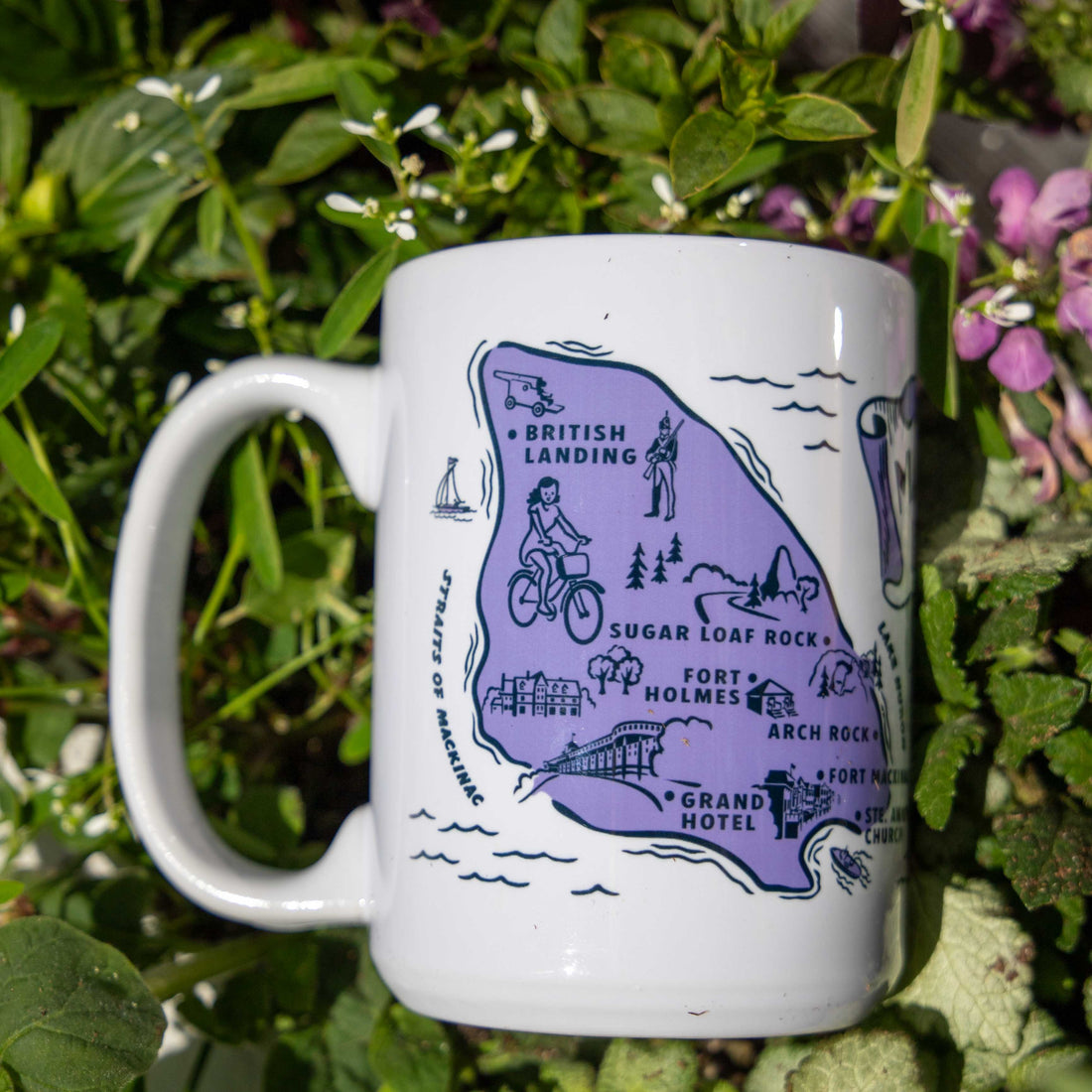 Purple Retro Mackinac Mug