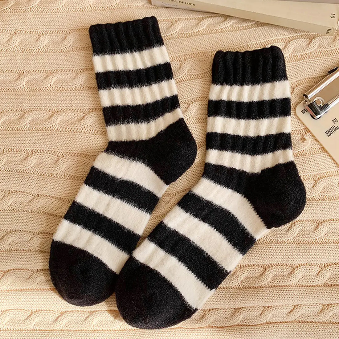 Striped Plush Socks