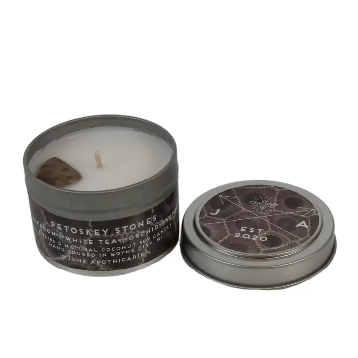 Petoskey Stones 4oz Travel Candle