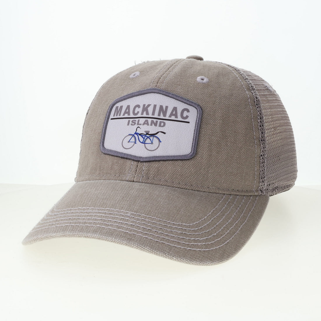 Grey Mackinac Trucker Hat