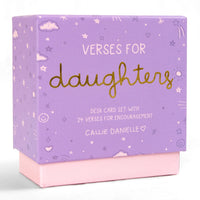 Verses For Daughters – Bible Verse Card Set + Display Stand