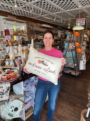 There's No Place Like Mackinac in the Fall Pillow
