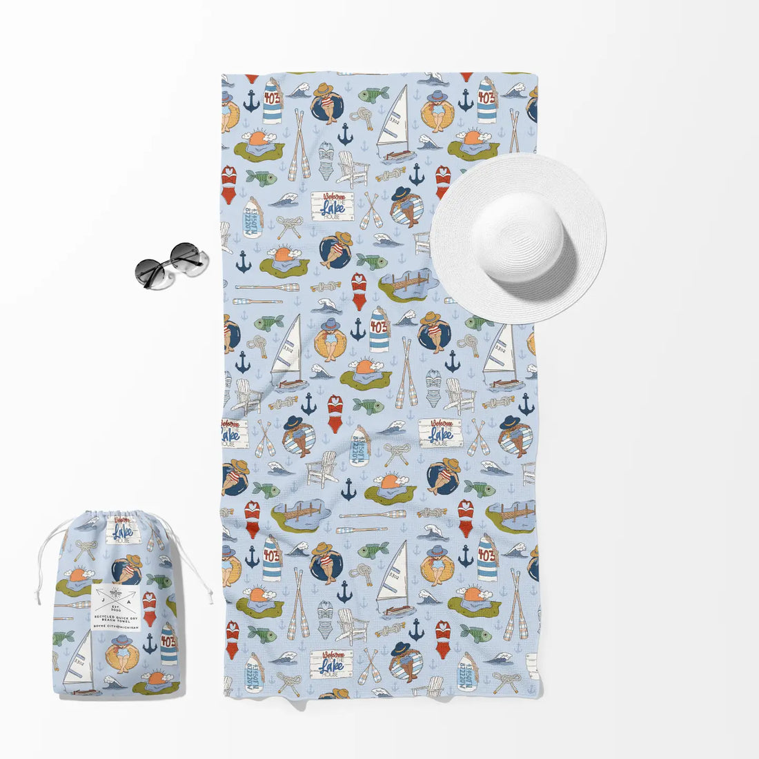 The Great Lakes Double Sided Quick Dry Beach Towel