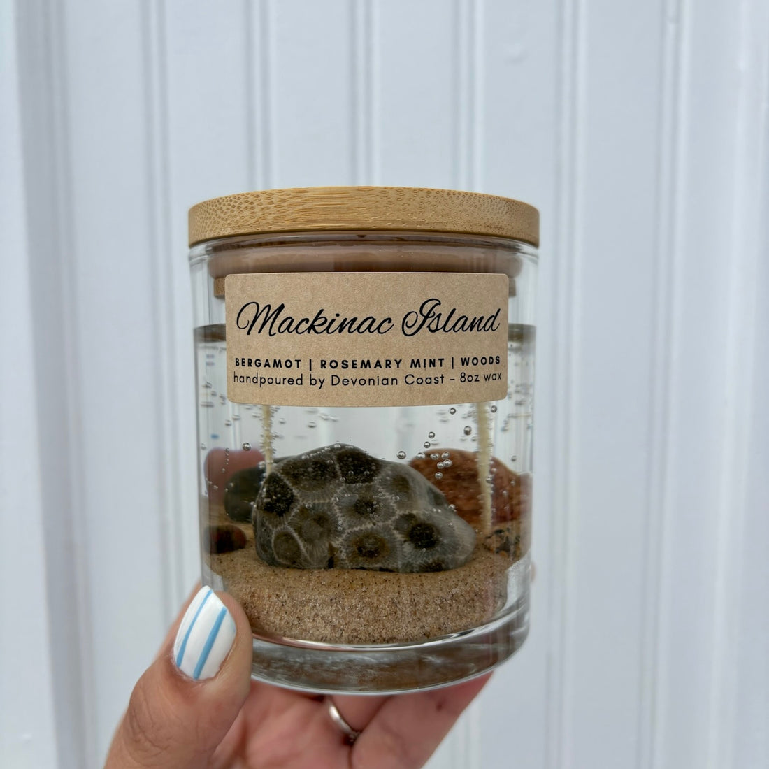 Mackinac Island Petoskey Stone Gel Candle