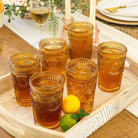 Vintage Textured Drinking Glasses