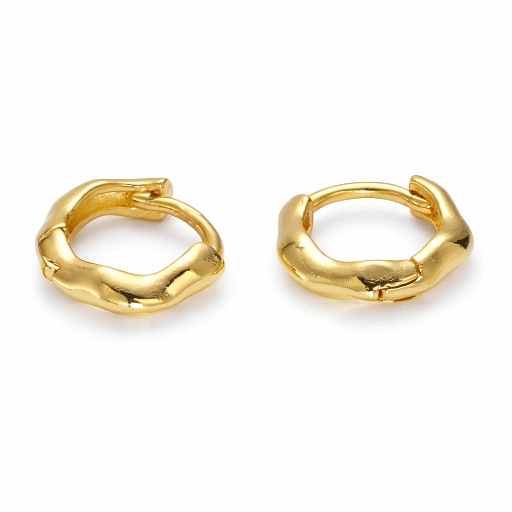 Textured Gold Huggies