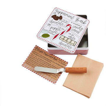 Peppermint Bark Recipe Tin Set