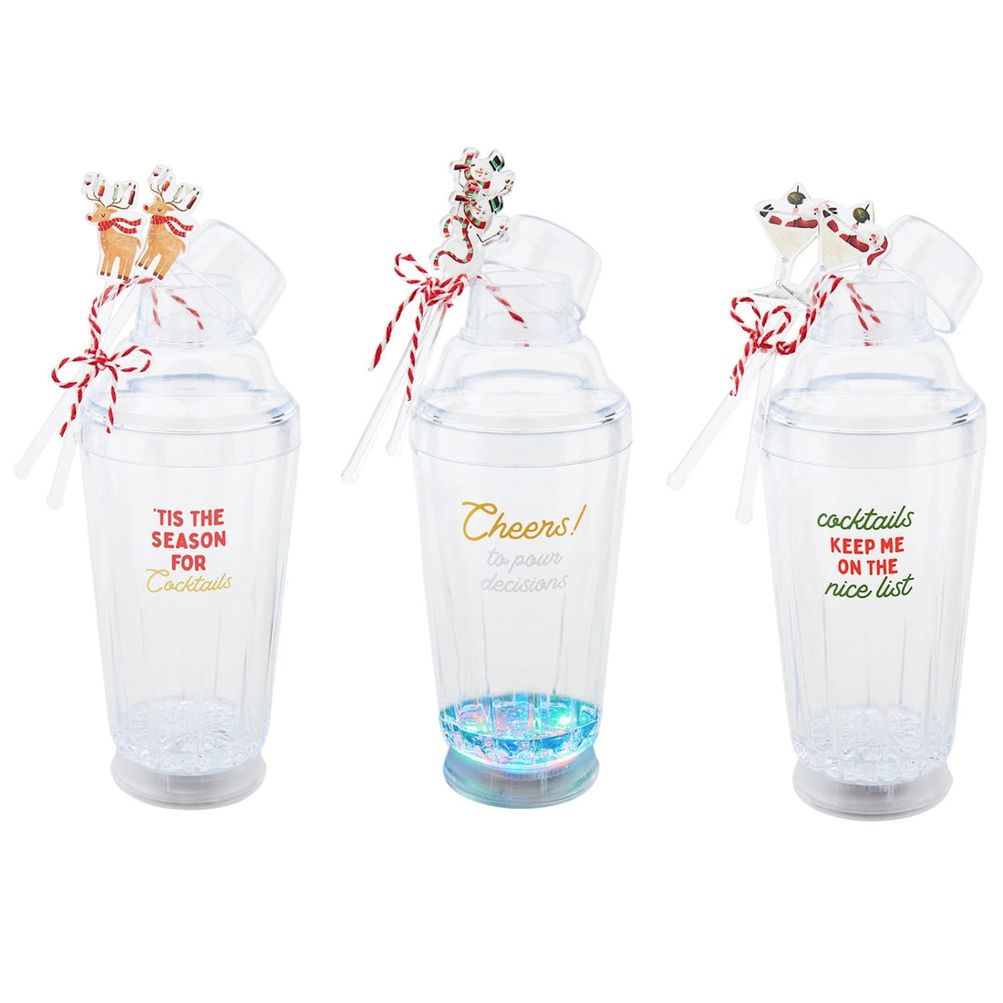 Christmas Light-Up Cocktail Shaker Sets
