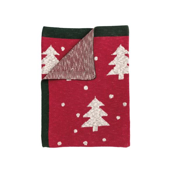 Knit Christmas Tree Throw Blanket
