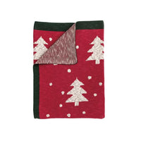 Knit Christmas Tree Throw Blanket