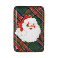 Tartan Christmas Character Tidbit Trays