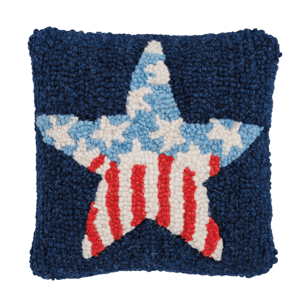 Star Americana Hook Wool Mini Pillow
