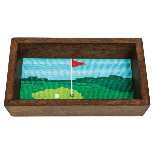 Golf Needlepoint Tray