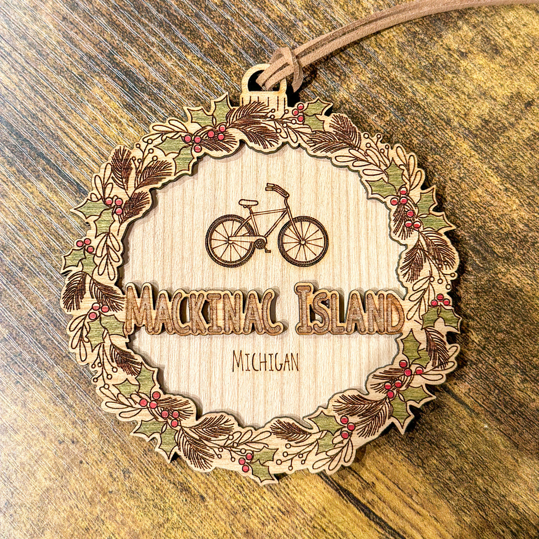 Wooden Mackinac Ornament | Red Cabin Studio