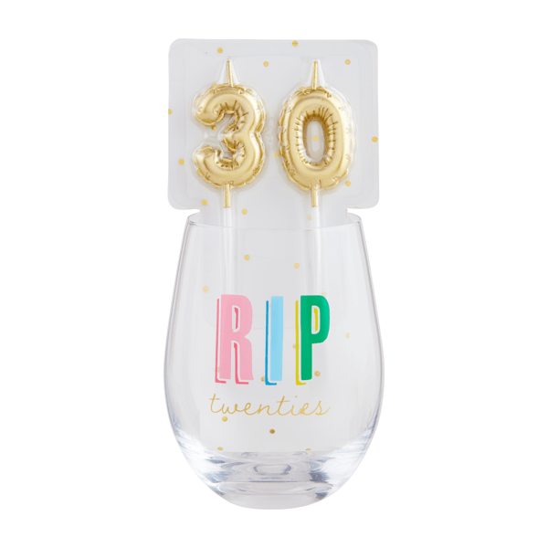 30 Wine Glass & Candle Set
