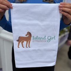 Horse Island Girl Tea Towel