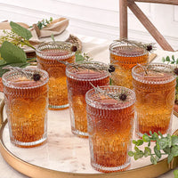 Vintage Textured Drinking Glasses