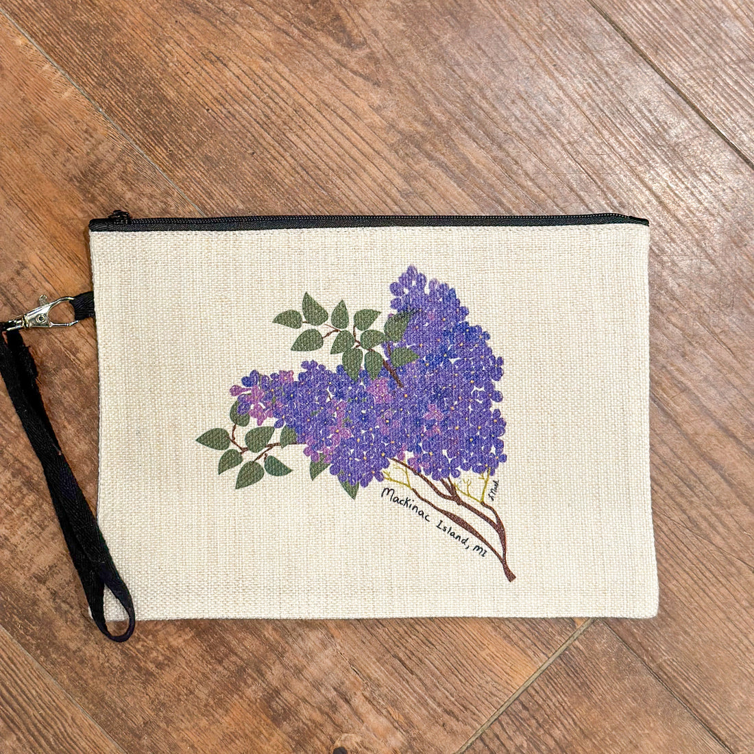 Mackinac Lilacs Makeup Pouch I Red Cabin Studio