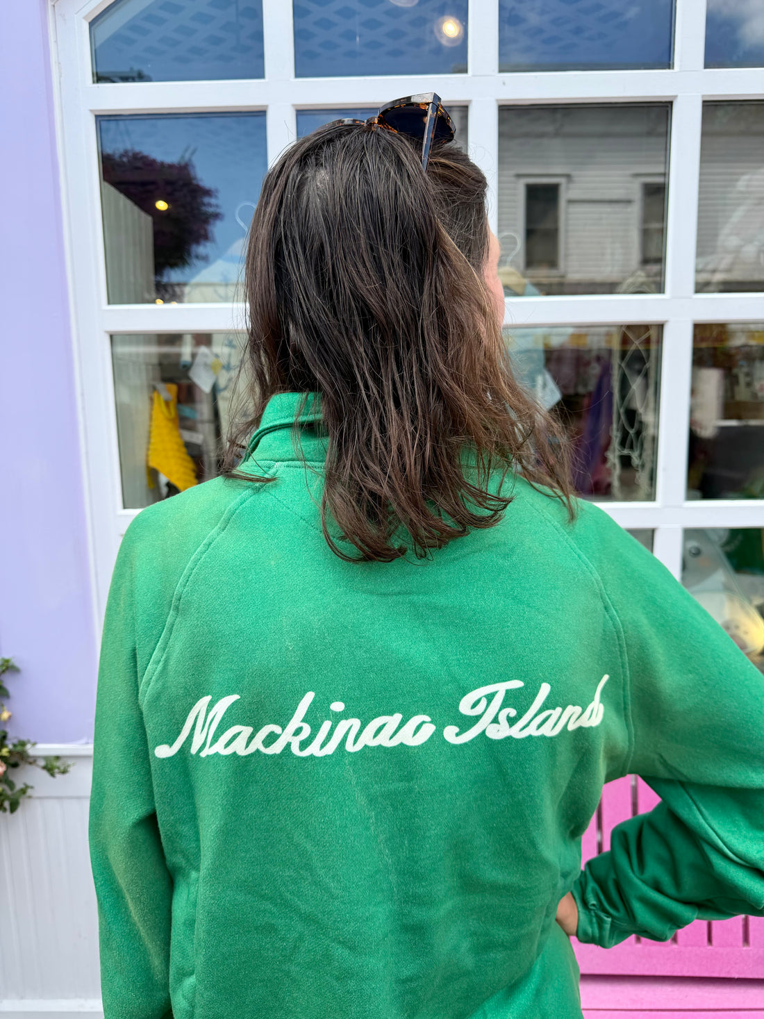 Green Bicycle Zip Up | LL X Leland Gal