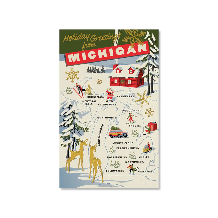Holiday Greetings from Michigan Cards