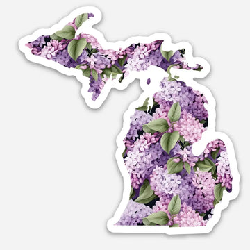 Lilacs Michigan State Sticker