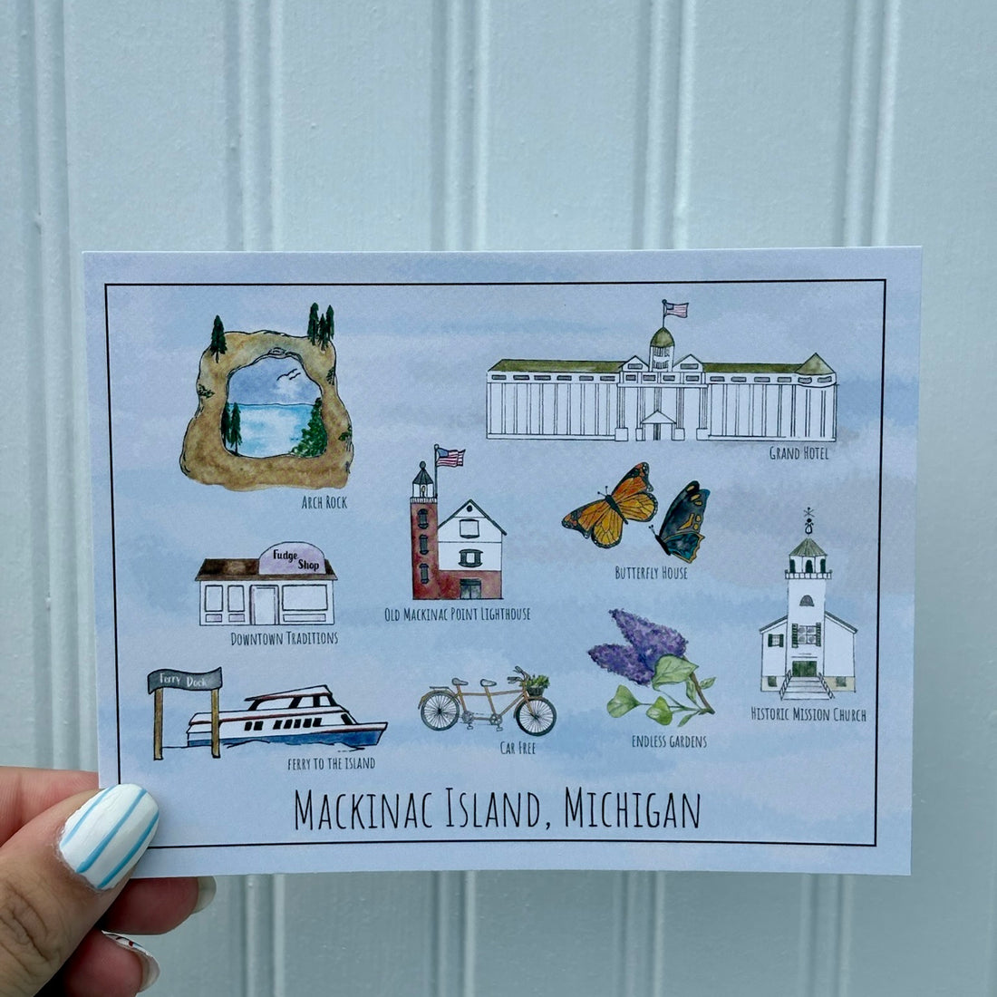 Mackinac Icons Postcard