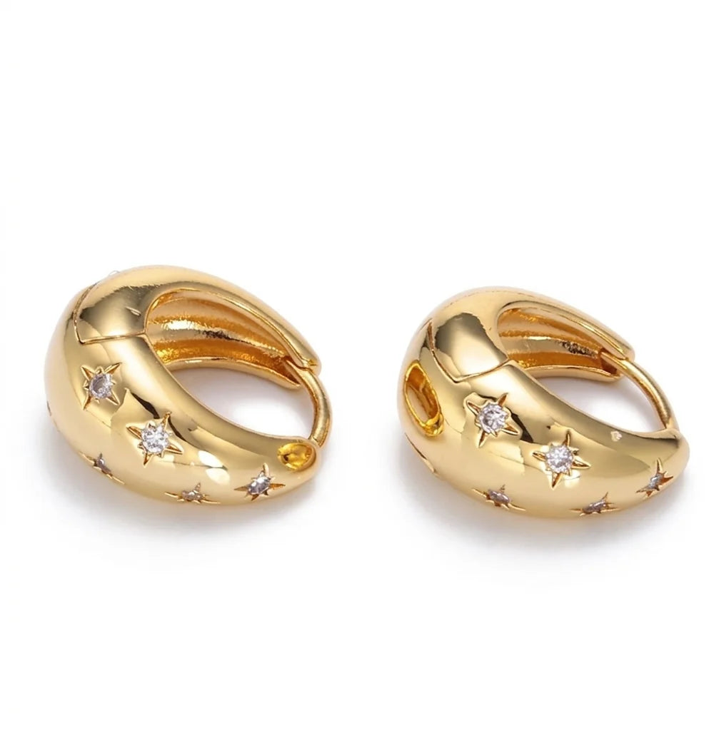 Sparkle Cz Hoops