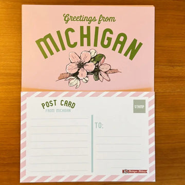 Greetings from Michigan Apple Blossom Post Card