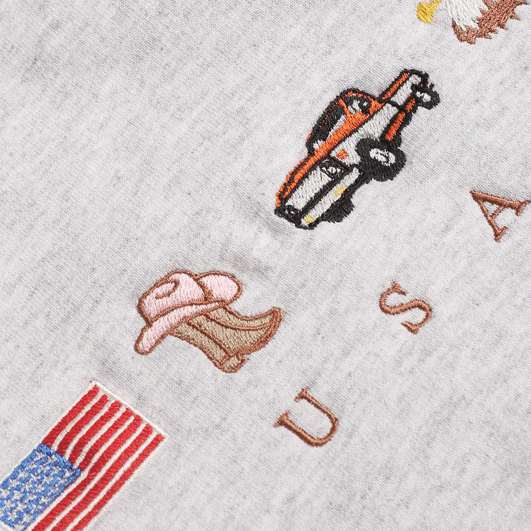 USA Icons Embroidered Heavyweight Sweatshirt