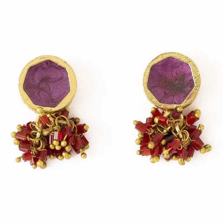 Purple Kimberly Enamel Earring