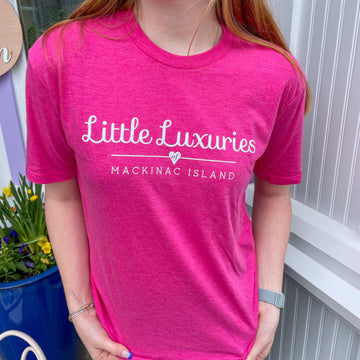 Little Luxuries of Mackinac Fuchsia T-Shirt
