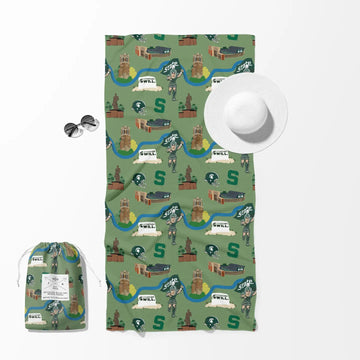 Michigan State University Double Sided Waffle Beach Towel