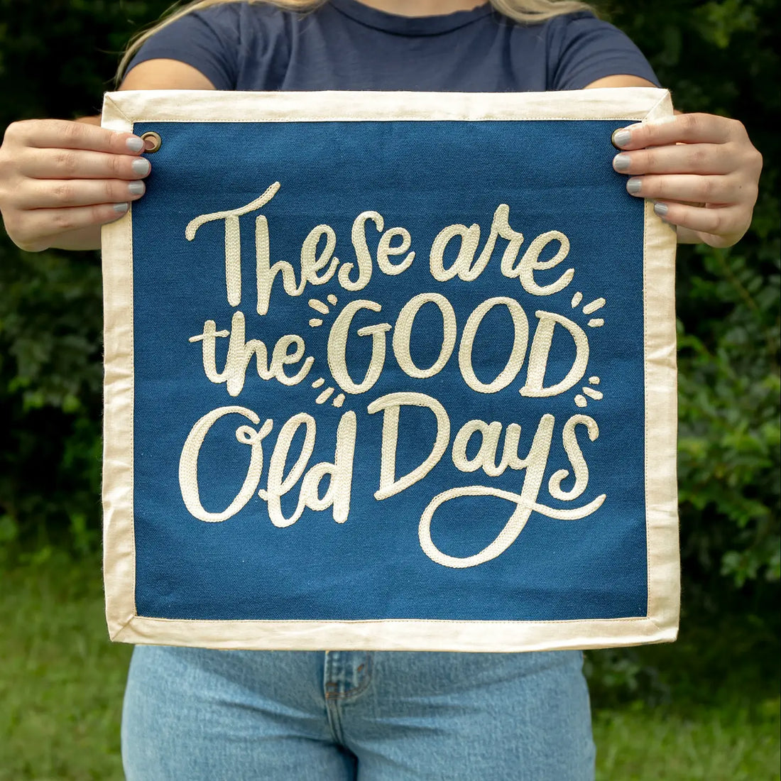 1Canoe2 | Good Old Days Embroidered Canvas Banner