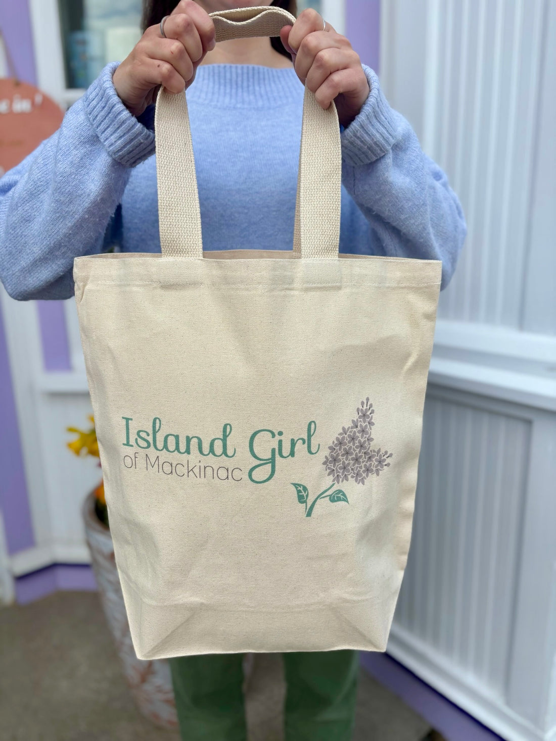 Lilac Island Girl Tote Bag