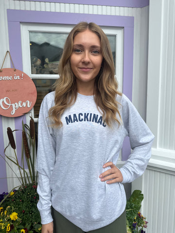 Heather Gray Mackinac Crewneck