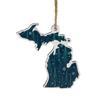 Michigan Forest Wood Ornament