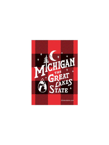 Michigan Vintage Font Plaid