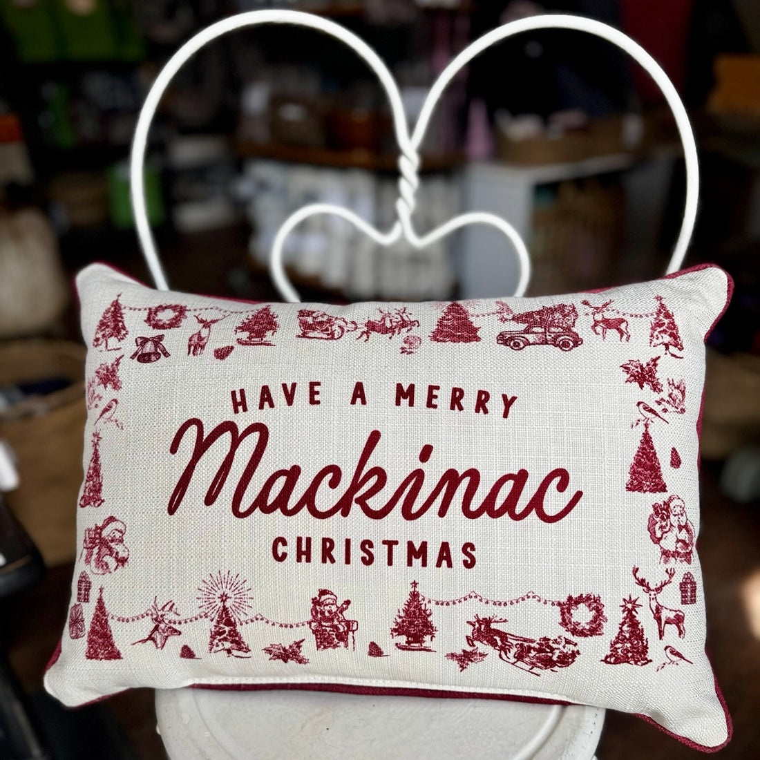 Have a Merry Mackinac Christmas Pillow