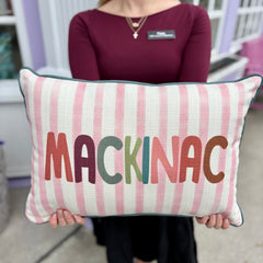 Mackinac Bubble Stripe Hometown Pillow