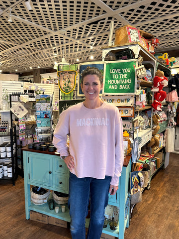 Mackinac Embossed Dusty Rose Crewneck