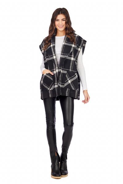 Black Hendrix Plaid Vest
